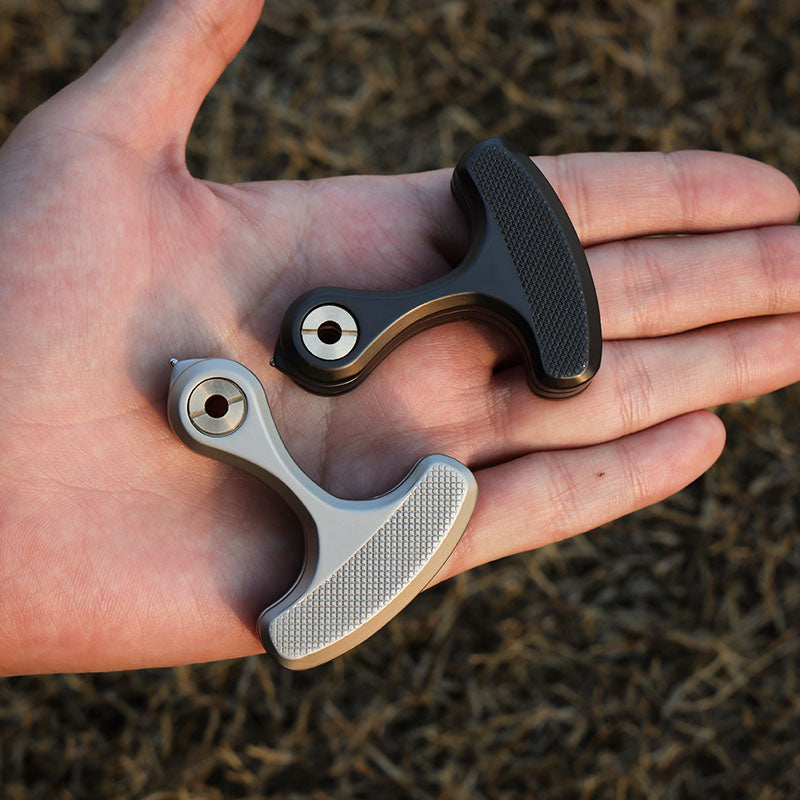 Fidget Slider – KnuckleSnap Metal EDC Stress Relief Focus Toy Black Silver