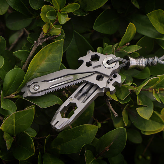 KeyMaster 2.0 Titanium EDC Multi-Tool - 18-in-1 with Screwdrivers, Wrenches & Pry Tips