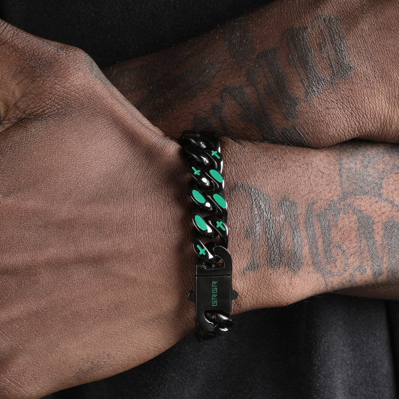 VortexLink Cuban Bracelet | Dual-Sided Titanium Steel | Reversible Design