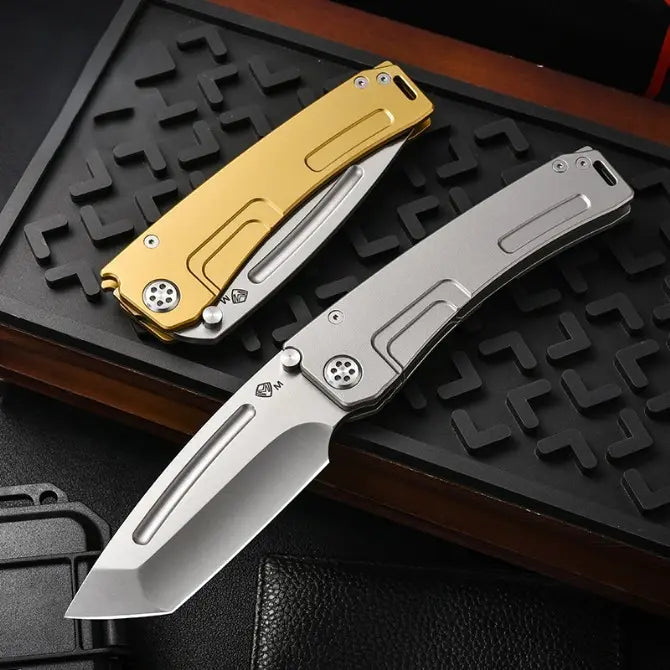 Iron Barber Heavy-Duty D2 Steel Razor-Style Tactical Knife - 440C Handle Industrial EDC