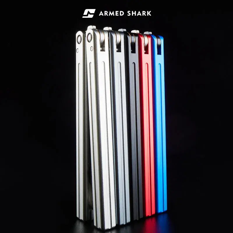 Squiddy V2 Balisong Trainer - Armed Shark 6061 Aluminum Butterfly Knife Fast Flipper