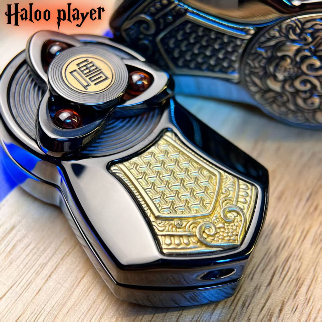 Mechanical Fidget Slider Double Layer Push Rotation Ratchet EDC Stress Relief Desk Toy