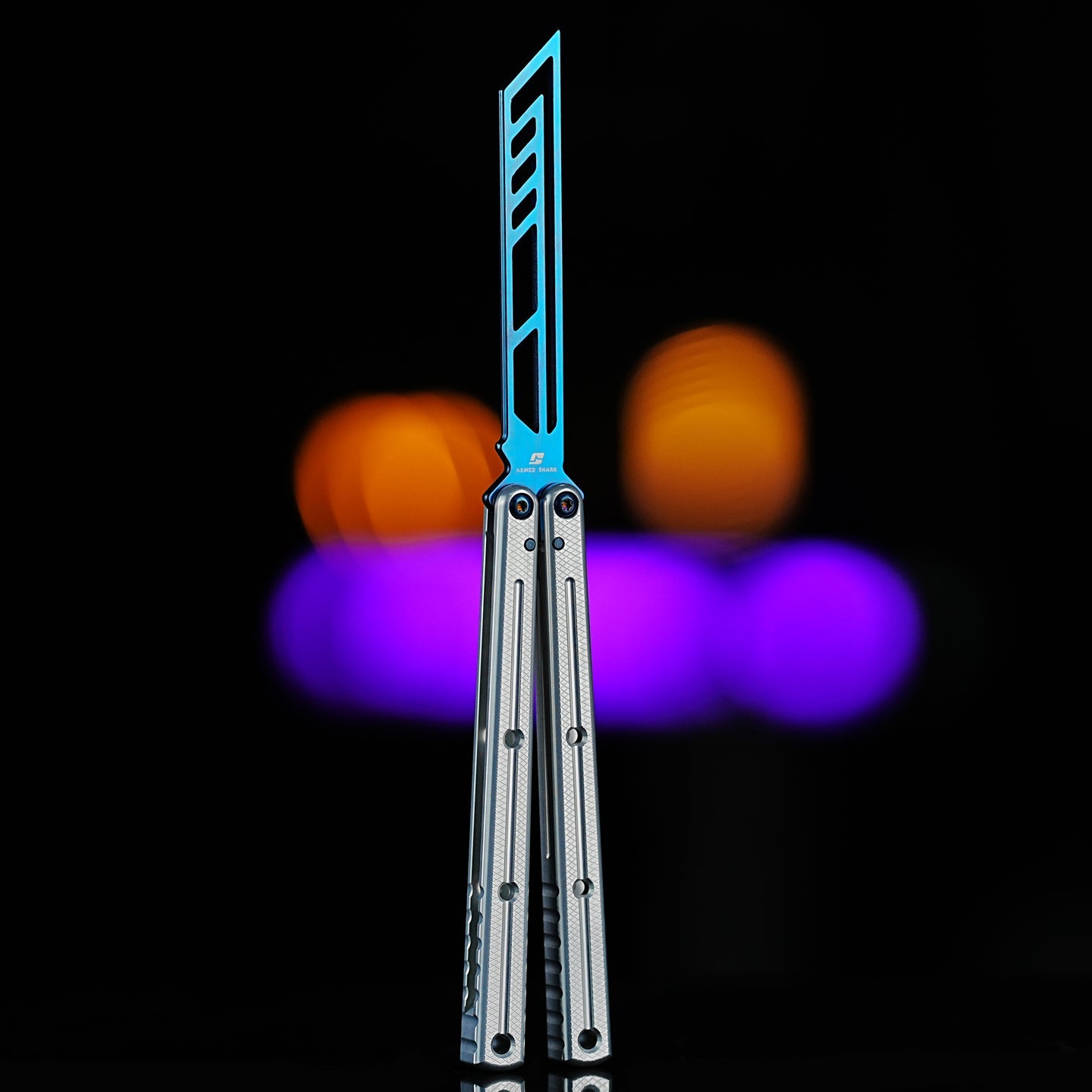 Balisong Trainer Krake Raken V3 - Armed Shark Butterfly Knife 7075 Aluminum 36 Colors