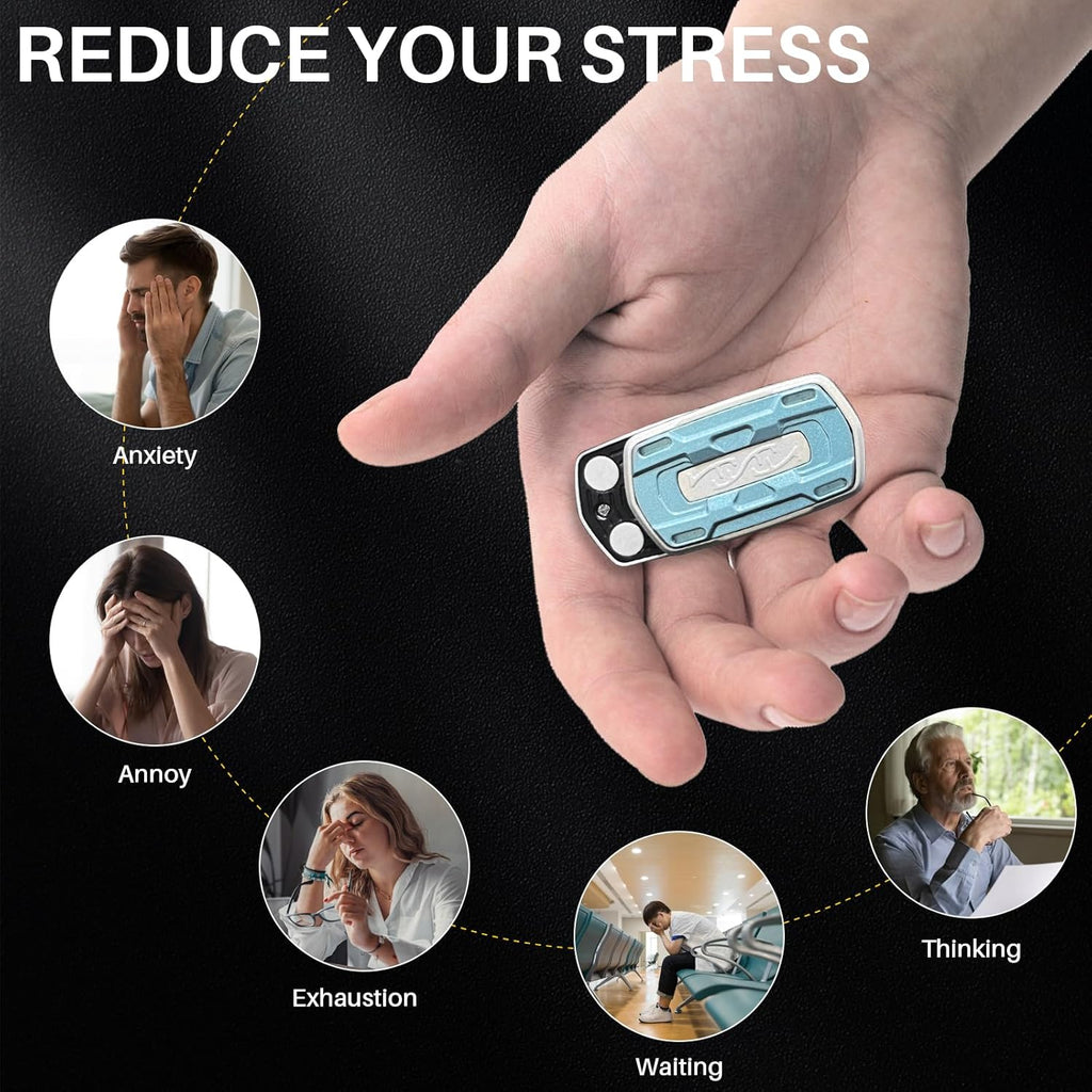 Fidget Slider Alloy CNC Engraved Magnetic Sound Blade EDC Stress Relief ADHD Anxiety