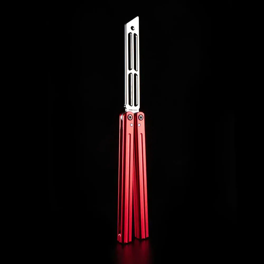 Squiddy V2 Balisong Trainer - Armed Shark 6061 Aluminum Butterfly Knife Fast Flipper