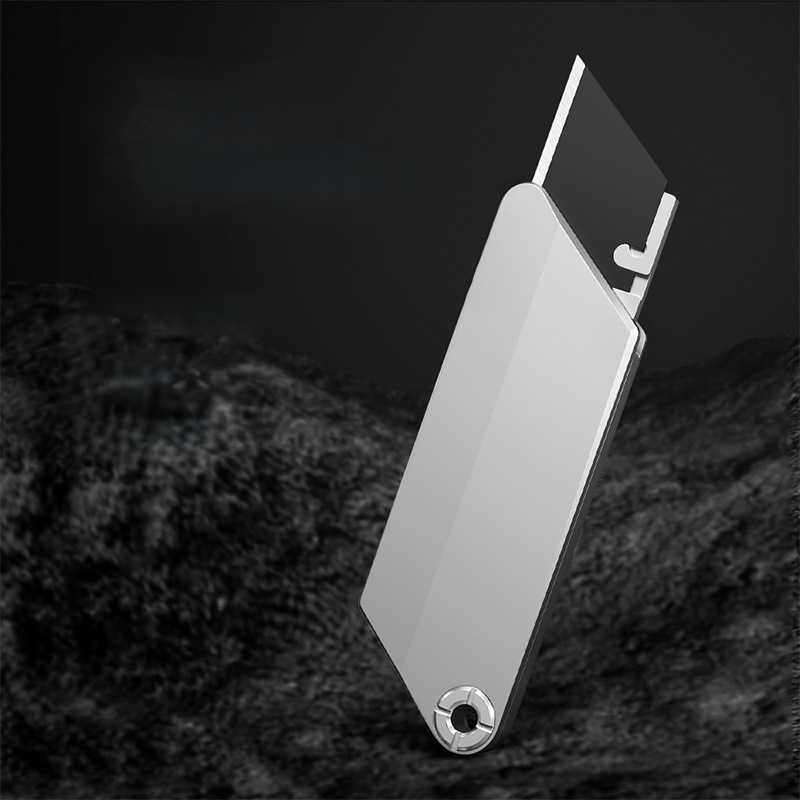 TiFlex TC4 Titanium EDC Utility Knife - One-Handed Quick-Change Blade with Flip Action
