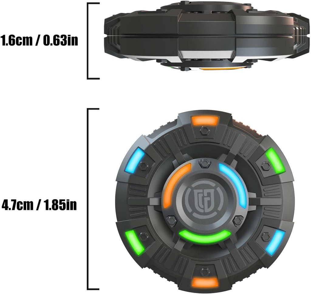 NovaDisc 2-in-1 Metal Fidget Spinner - Spin & Slide Mechanism