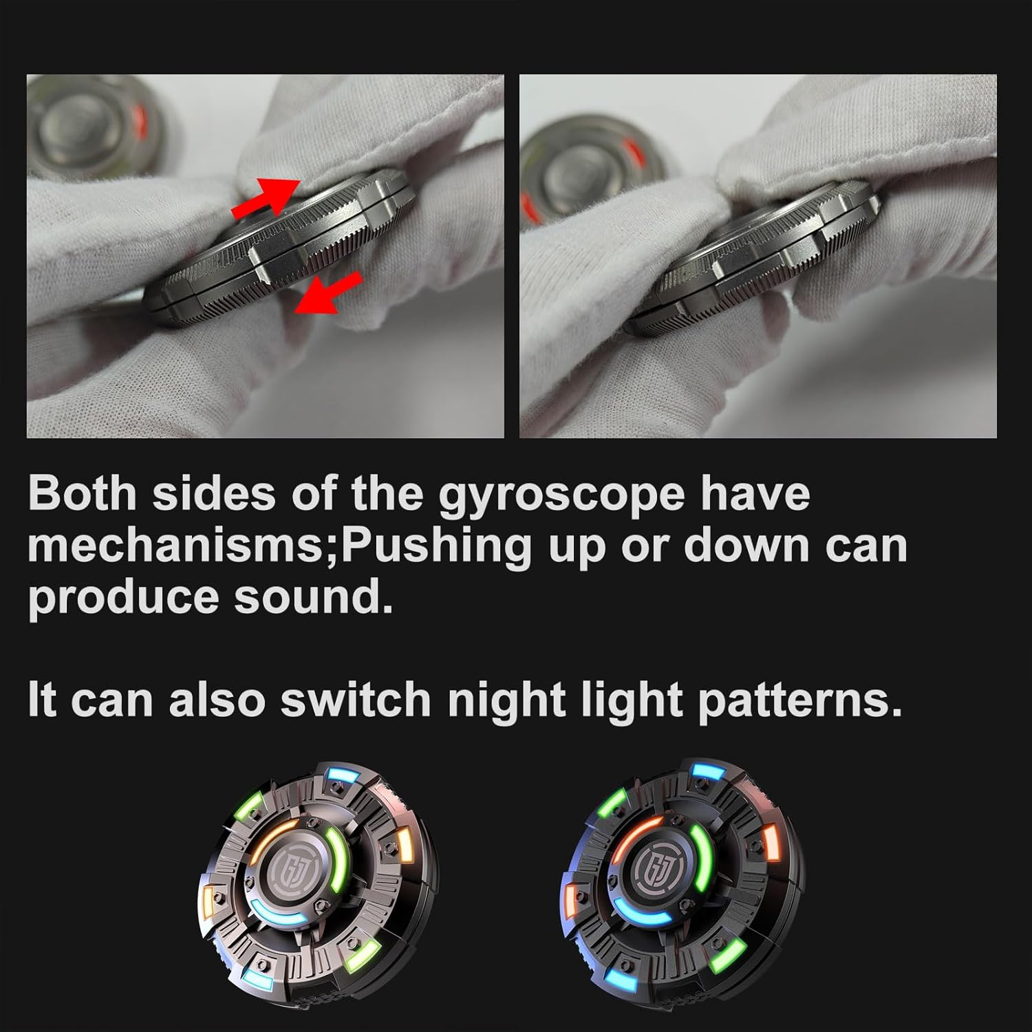 NovaDisc 2-in-1 Metal Fidget Spinner - Spin & Slide Mechanism