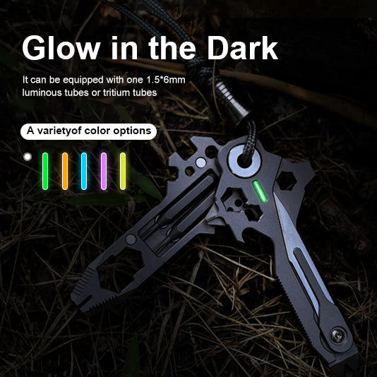 KeyMaster 2.0 Titanium EDC Multi-Tool - 18-in-1 with Screwdrivers, Wrenches & Pry Tips