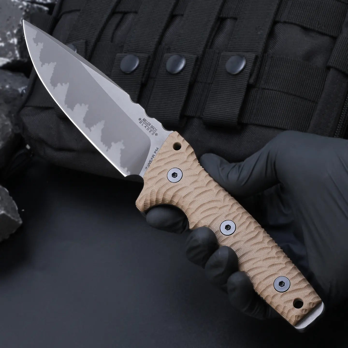 Juggernaut Z-WEAR Steel 8mm Overbuilt Fixed Blade - Tactical Pry-Knife with Hybrid Kydex Sheath