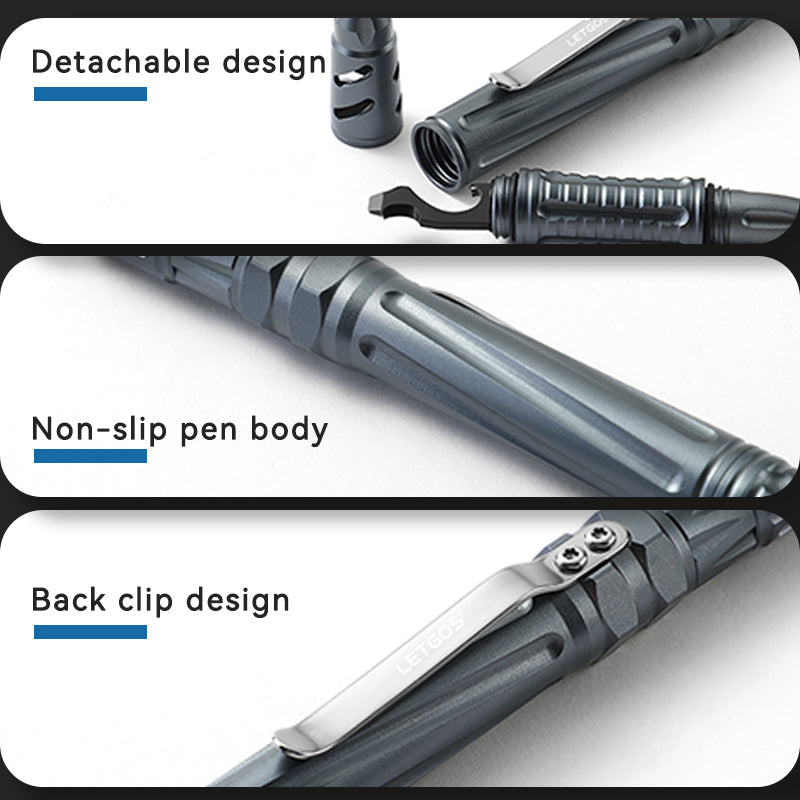Tactical Pen USB Rechargeable Lighter Tungsten Tip Firestarter EDC Self Defense Outdoor