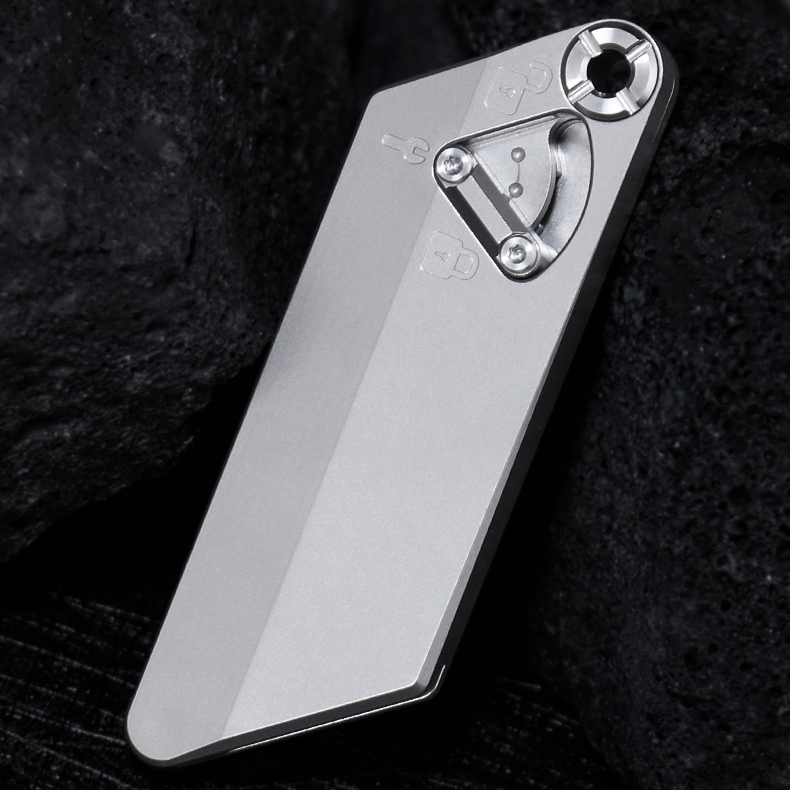 TiFlex TC4 Titanium EDC Utility Knife - One-Handed Quick-Change Blade with Flip Action