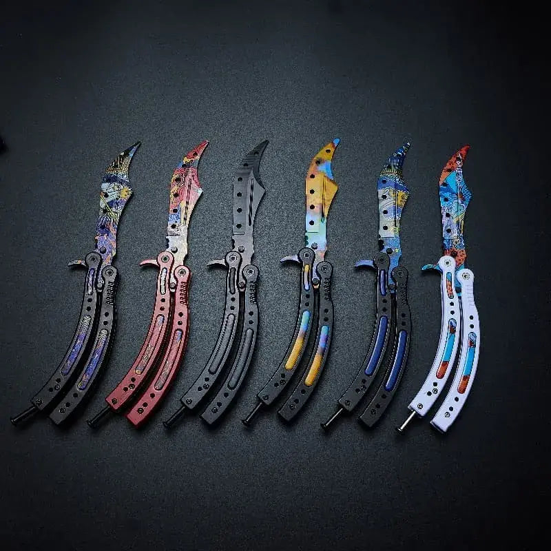 CSGO Butterfly Knife Trainer Blind Box - Armed Shark Balisong Random Skin Flipper