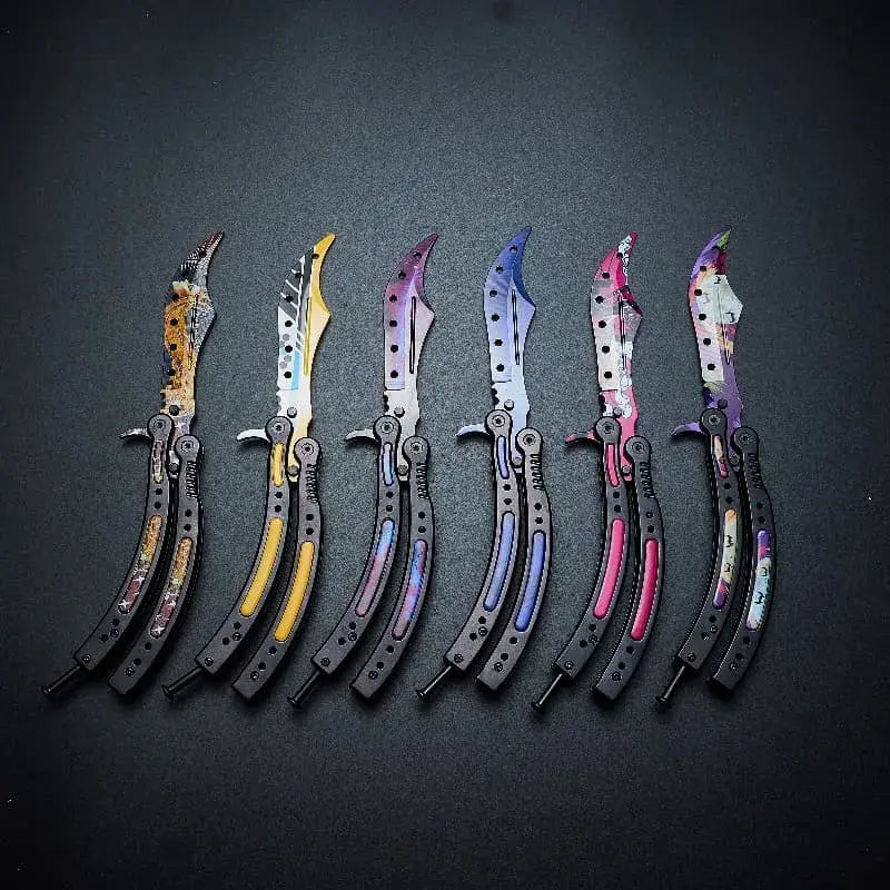 CSGO Butterfly Knife Trainer Blind Box - Armed Shark Balisong Random Skin Flipper