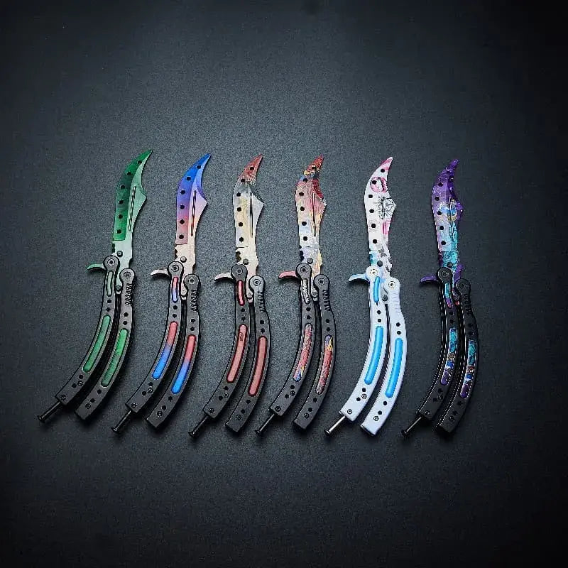 CSGO Butterfly Knife Trainer Blind Box - Armed Shark Balisong Random Skin Flipper