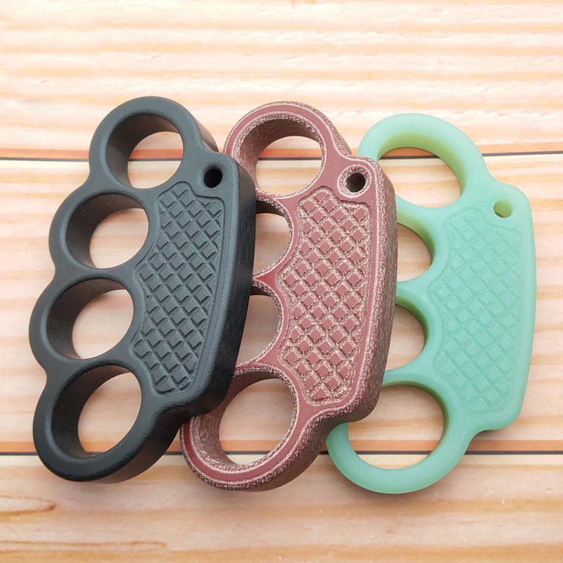 Non-Metal 4-Finger Brass Knuckles Duster Paperweight Self Defense - CARRY TOOLKIT EDC Gadgets