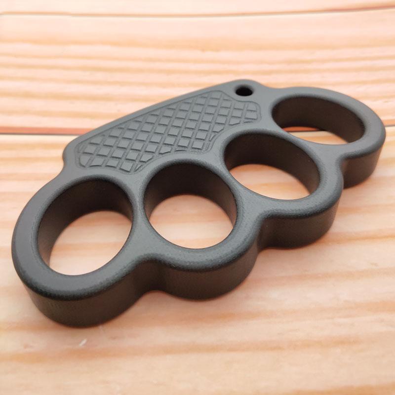 Non-Metal 4-Finger Brass Knuckles Duster Paperweight Self Defense - CARRY TOOLKIT EDC Gadgets