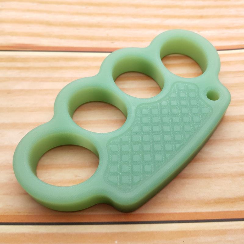 Non-Metal 4-Finger Brass Knuckles Duster Paperweight Self Defense - CARRY TOOLKIT EDC Gadgets