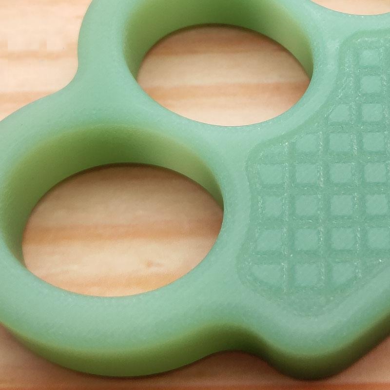 Non-Metal 4-Finger Brass Knuckles Duster Paperweight Self Defense - CARRY TOOLKIT EDC Gadgets