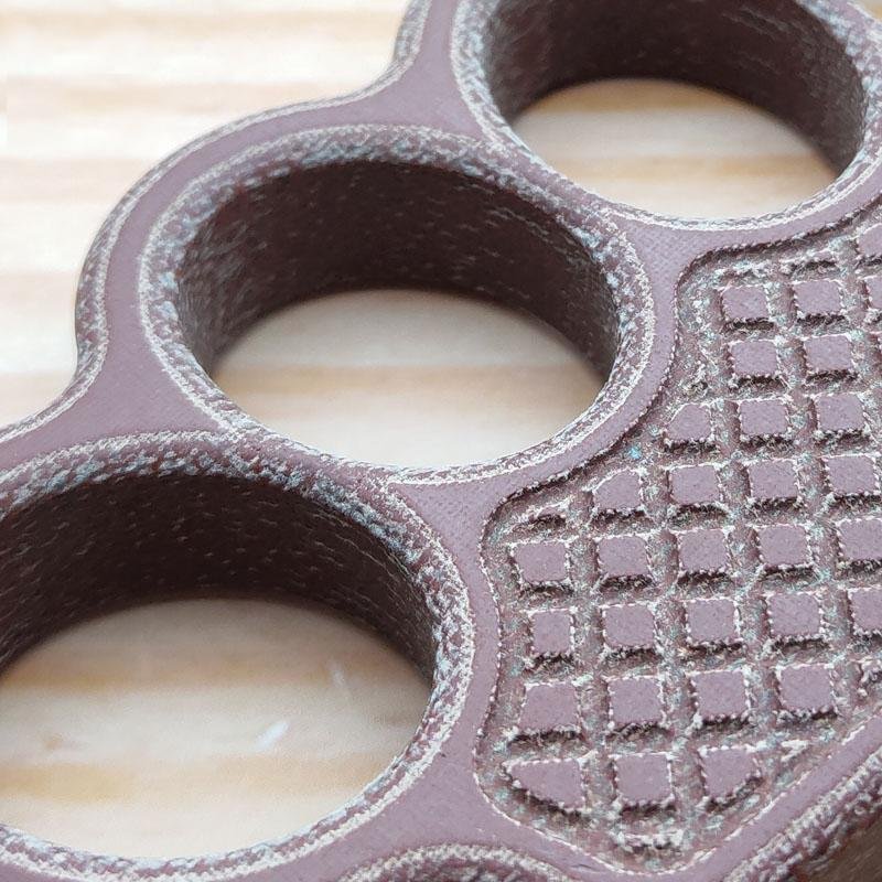 Non-Metal 4-Finger Brass Knuckles Duster Paperweight Self Defense - CARRY TOOLKIT EDC Gadgets