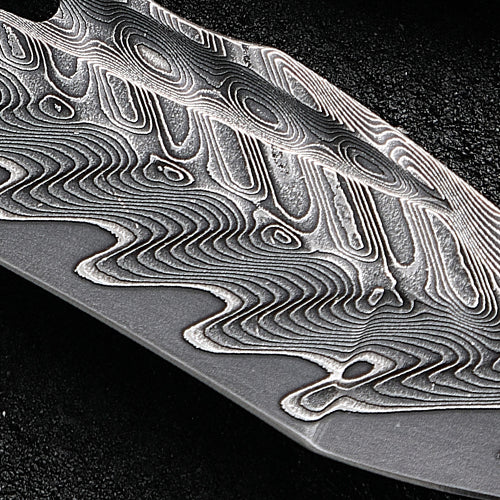 Obsidian Edge Damascus Steel Folding Knife - VG10 & Stabilized Wood