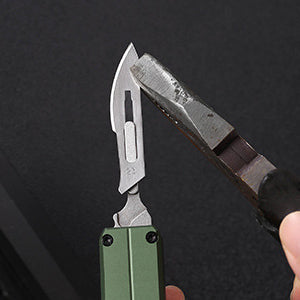 OTF Utility Knife Aluminum Replaceable Blade EDC Box Cutter Compact Pocket Knife