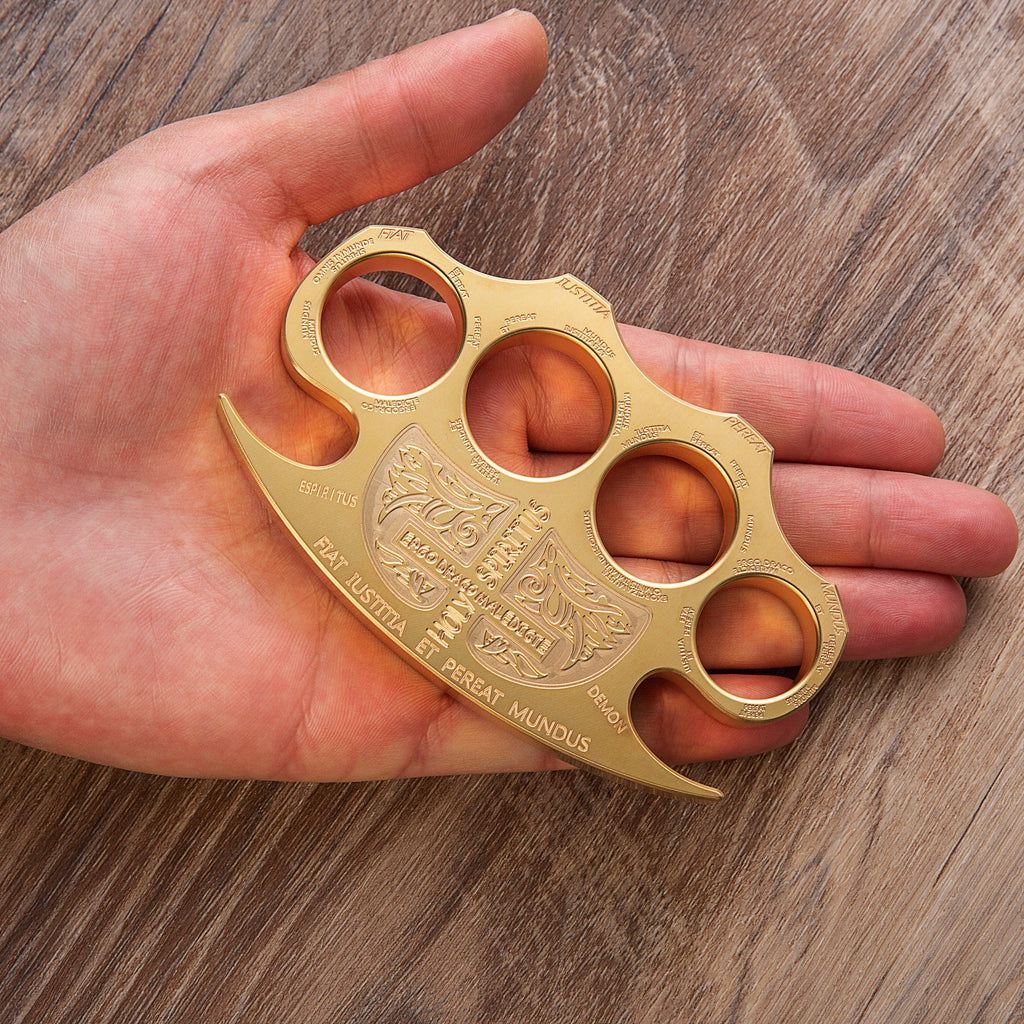 Four Knuckles Brass Knuckles | Constantine Holy Spiritus Design Heavy Duty 436g ...