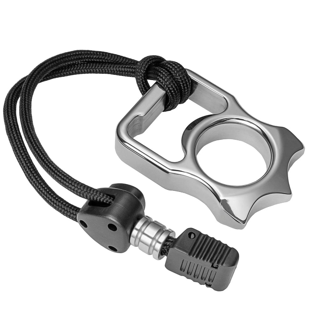 304 Stainless Steel Compact Bottle Opener Knuckle Ring - Polished 12mm