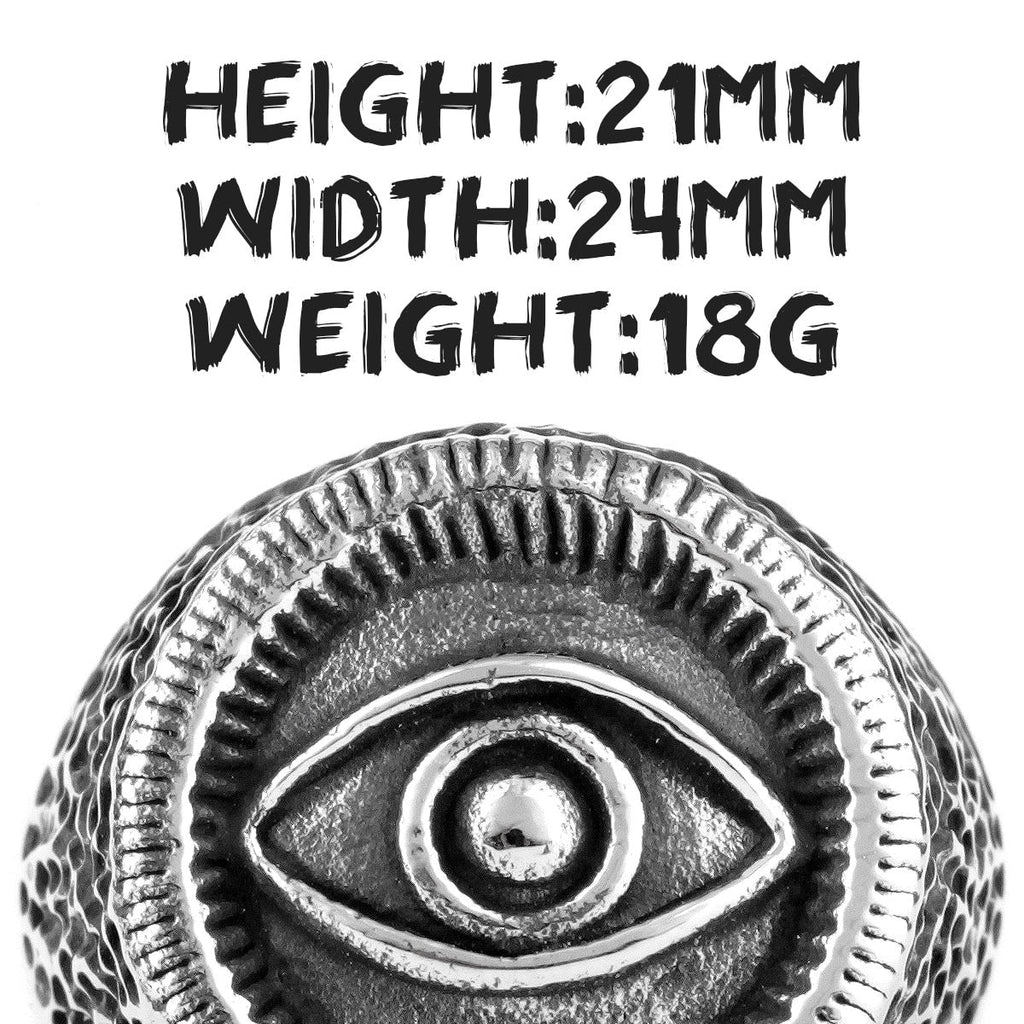 Statement Ring – Egyptian Eye of Horus Masonic 316L Stainless Steel Punk Biker Ring for Men