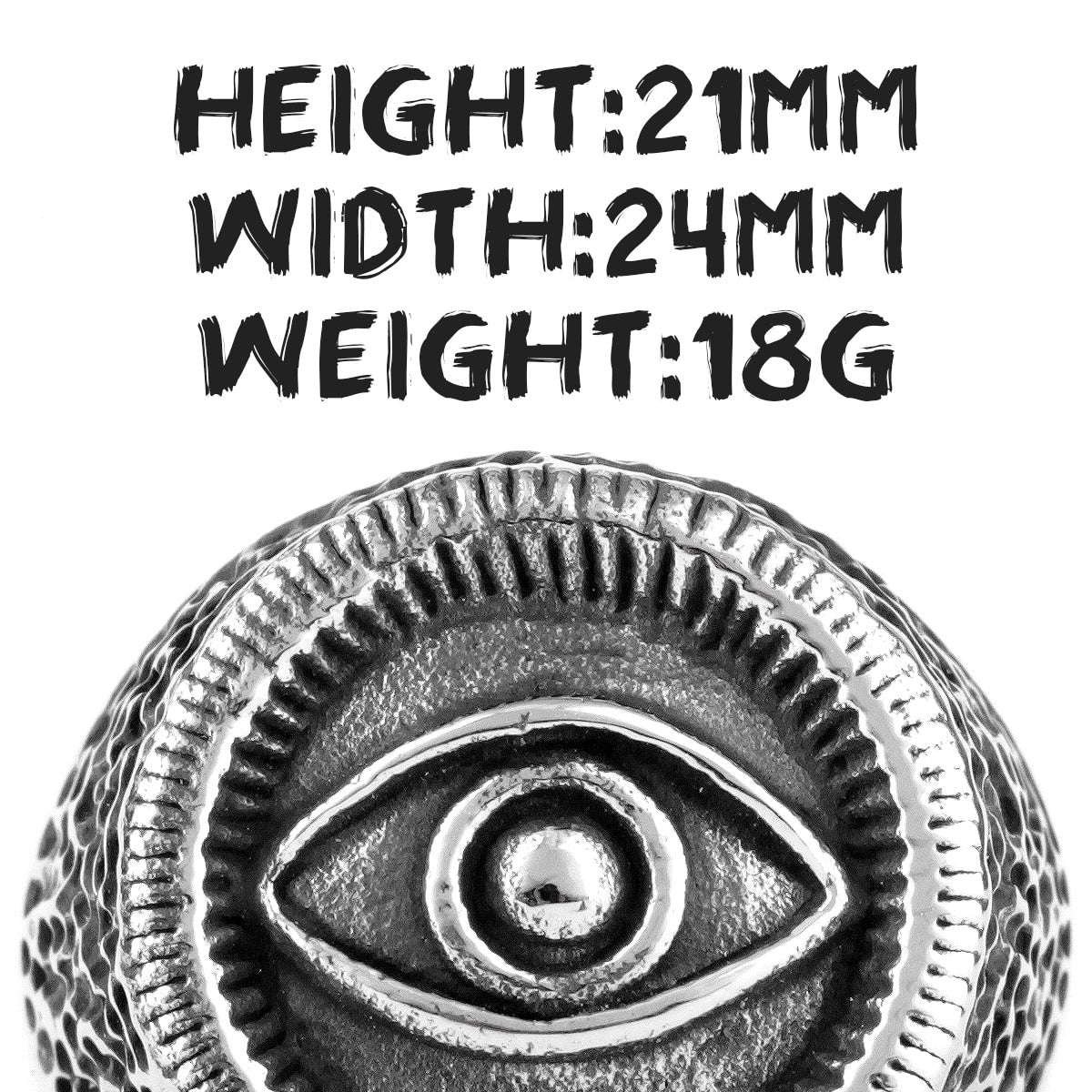 Statement Ring – Egyptian Eye of Horus Masonic 316L Stainless Steel Punk Biker Ring for Men