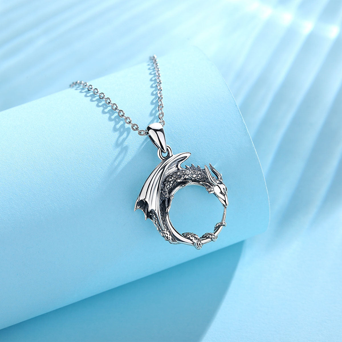 Dragon Necklace – Guardian 925 Sterling Silver Gothic Viking Pendant