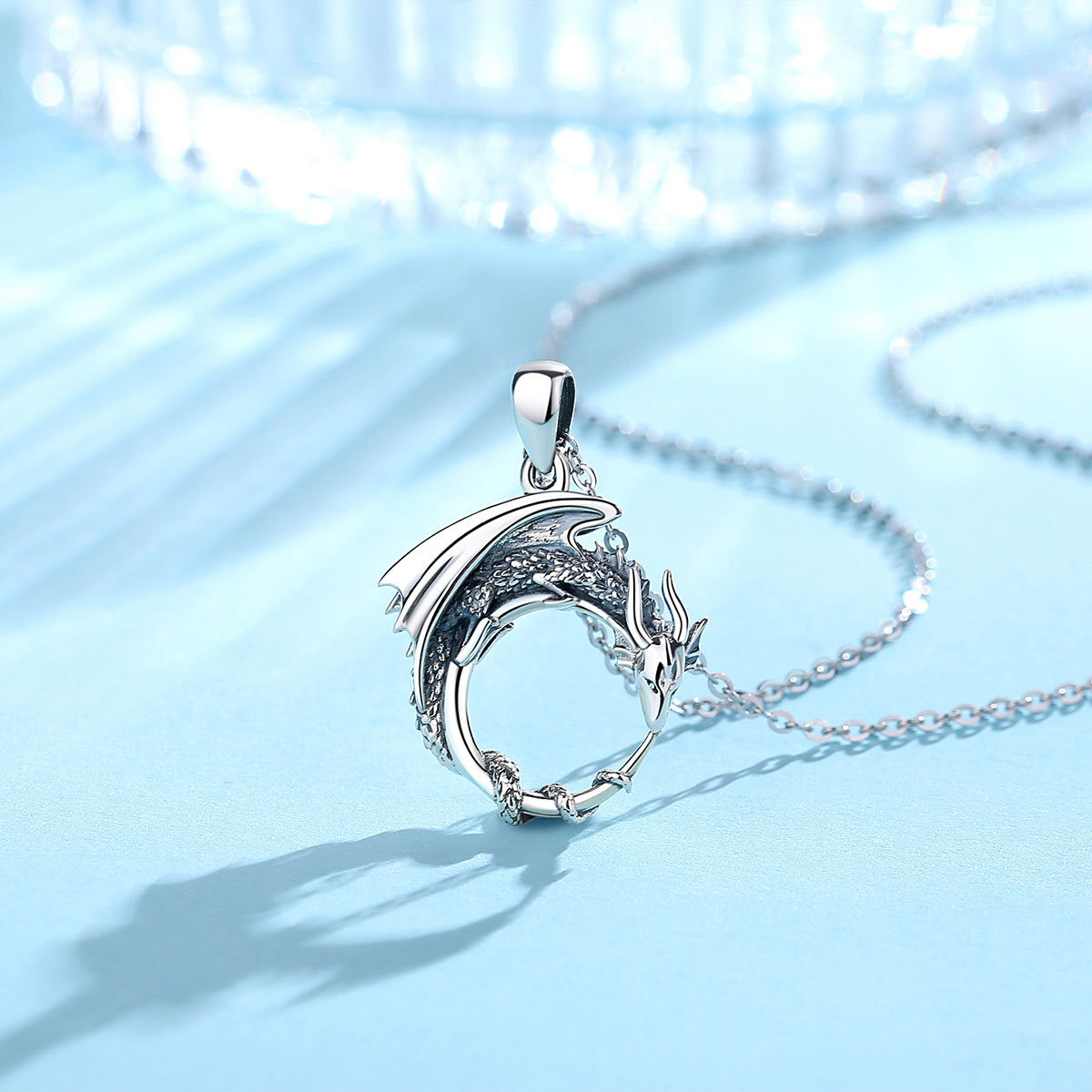Dragon Necklace – Guardian 925 Sterling Silver Gothic Viking Pendant