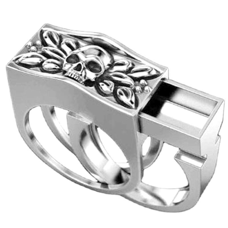 Skull Ring – Hidden Compartment Secret Gothic Punk Statement