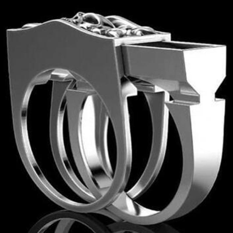 Skull Ring – Hidden Compartment Secret Gothic Punk Statement