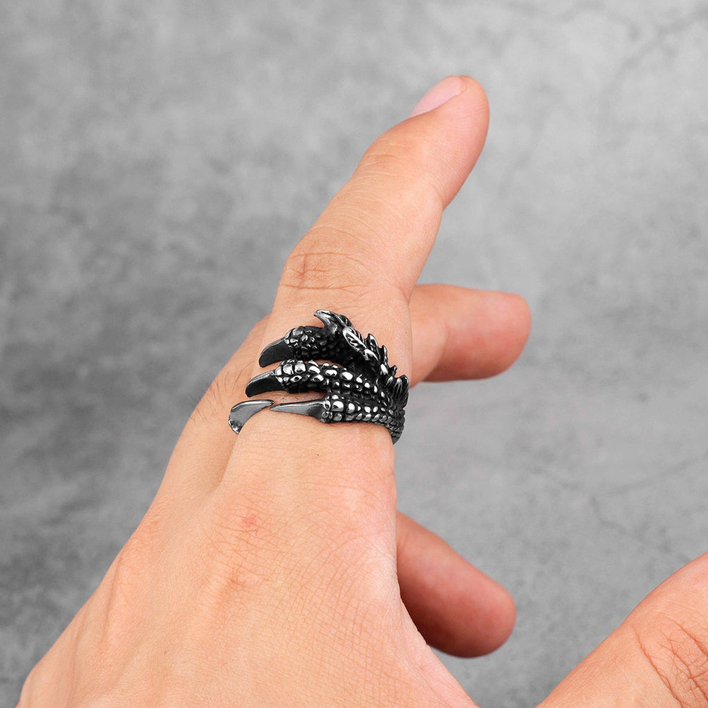 Dragon Ring – Evil Claw Gothic Fantasy Punk Hip Hop Biker Statement Ring