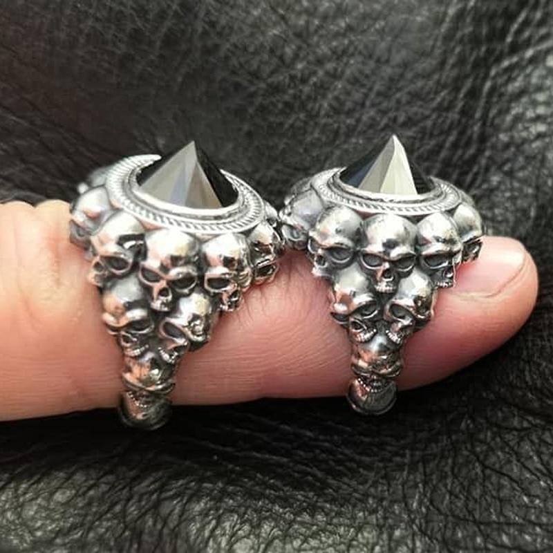 Skull Ring – Aneka Crystal Zircon Gothic Punk Biker Statement