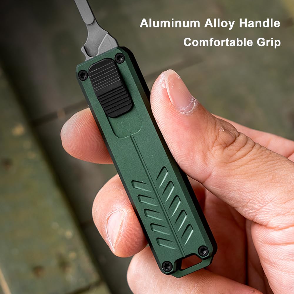 OTF Utility Knife Aluminum Replaceable Blade EDC Box Cutter Compact Pocket Knife