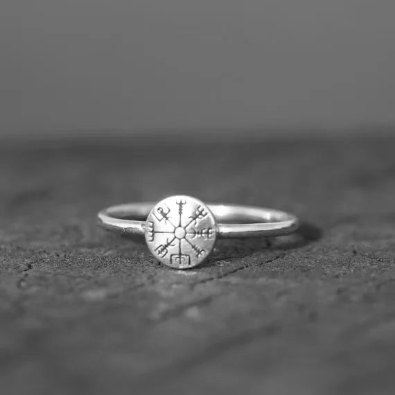 Viking Ring – Vegvisir Norse Compass Rune Gothic Punk Statement