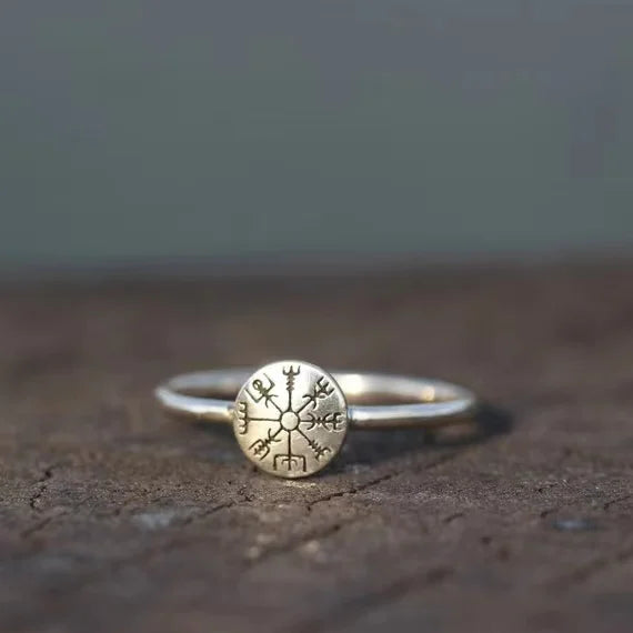 Viking Ring – Vegvisir Norse Compass Rune Gothic Punk Statement