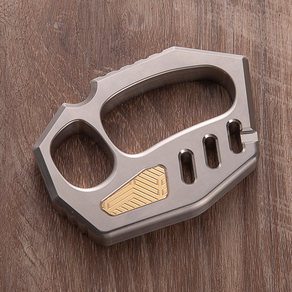440C Stainless Steel Four Finger Knuckle with Copper Inlay - 15mm Heavy Duty EDC