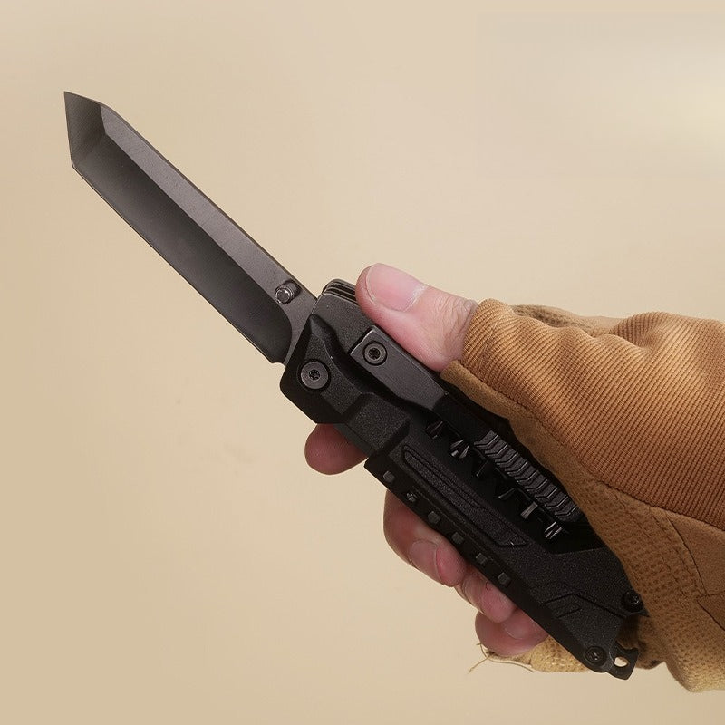 MultiVex 14-in-1 Tactical Multi-Tool EDC Knife - All-Steel Compact with 14 Essential Functions