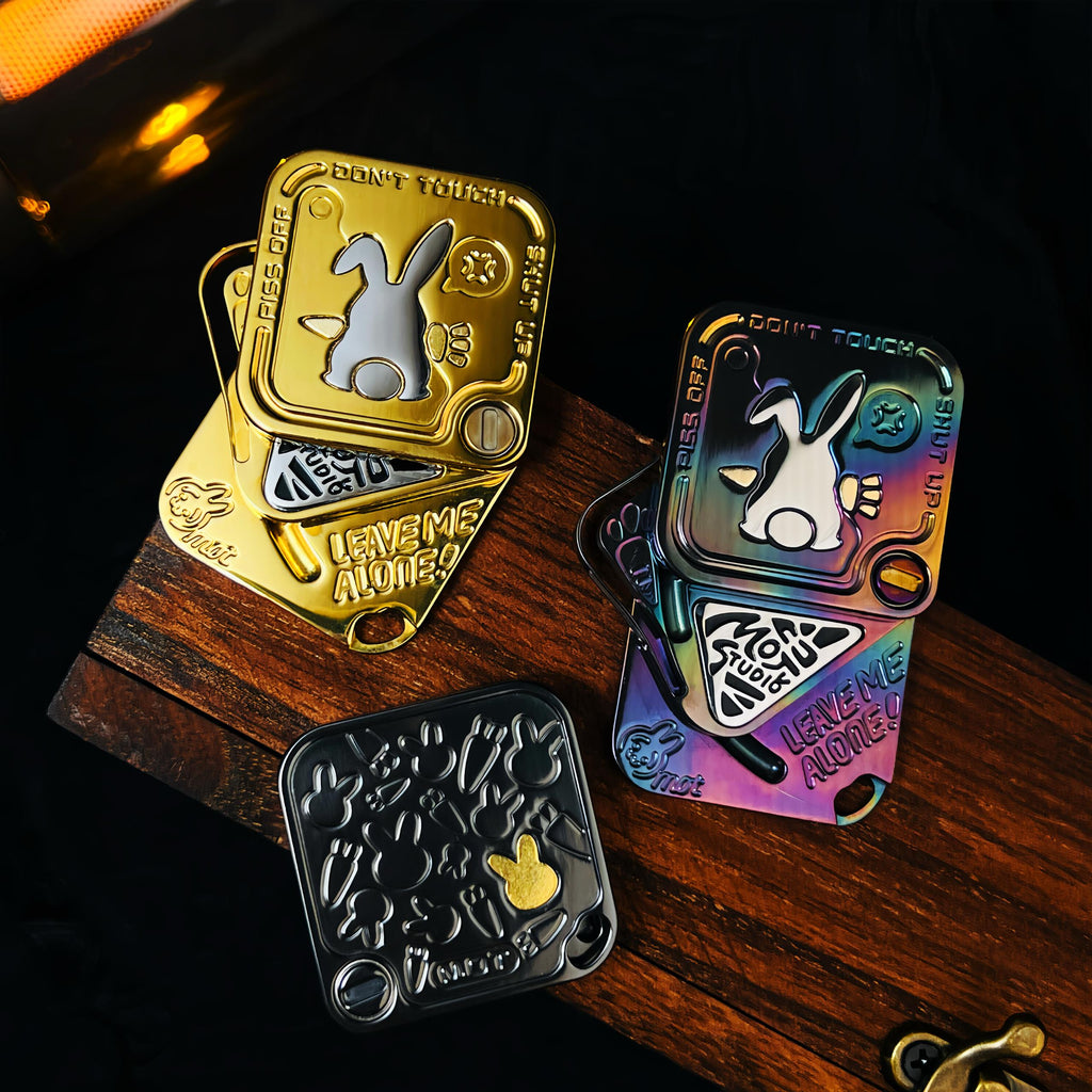 Polar Flash SNAP Magnetic Triple-Slide EDC Fidget - Titanium & Zirconium