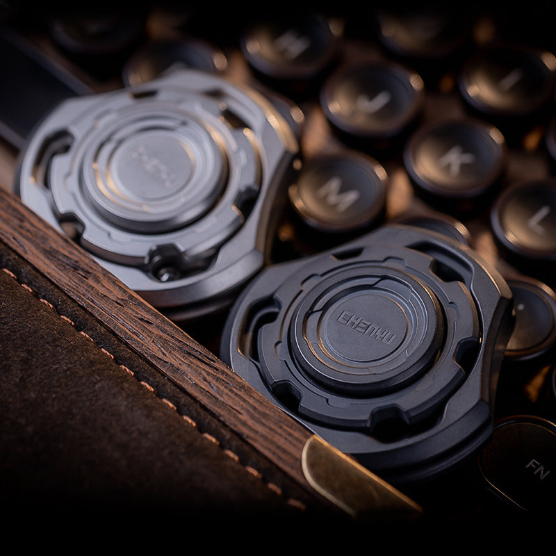 Titanium Compound Gyro Fidget Spinner - Multi-Axis Linkage Modular EDC Stress Relief