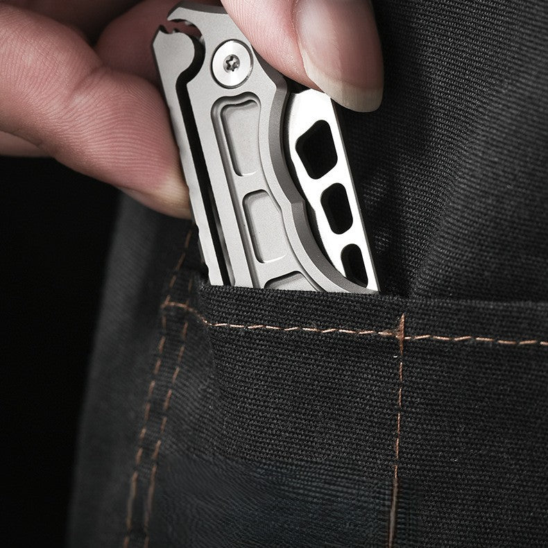 Titan Claw Mini EDC Folding Knife - 14C28N Steel & GR5 Titanium Handle