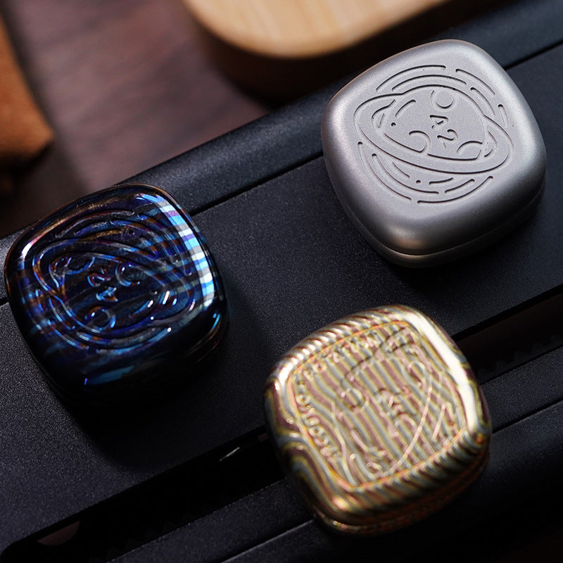 Cross-Lock Metal Push Fidget Slider | EDC Stress Relief Clicking Coin Toy