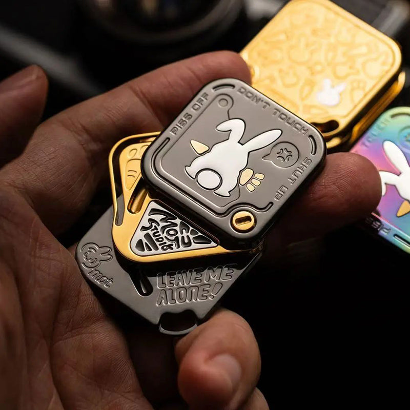 Polar Flash SNAP Magnetic Triple-Slide EDC Fidget - Titanium & Zirconium