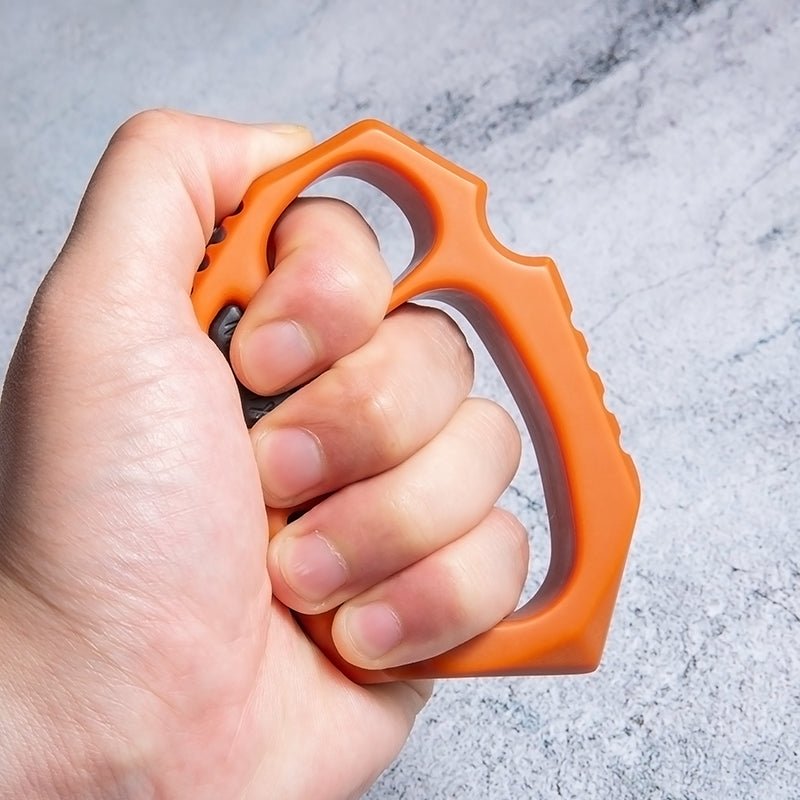 Orange Plastic Knuckle Duster - CARRY TOOLKIT EDC Gadgets