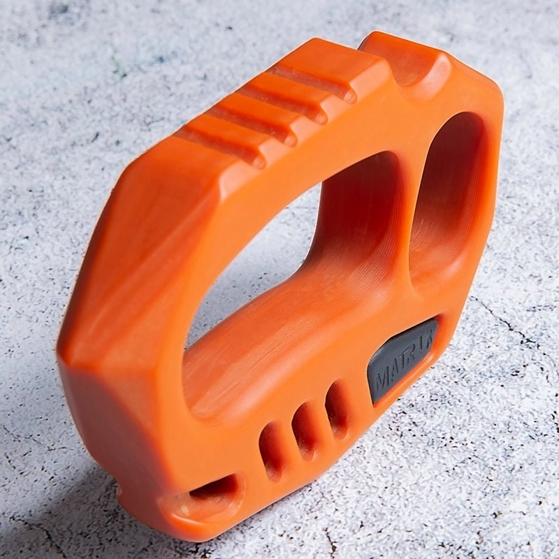 Orange Plastic Knuckle Duster - CARRY TOOLKIT EDC Gadgets
