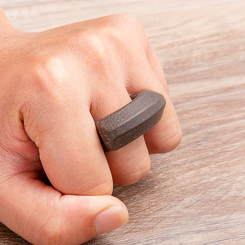 Micarta Single Finger Ring - 15mm Ultra Thick Coarse Textured Non-Metal