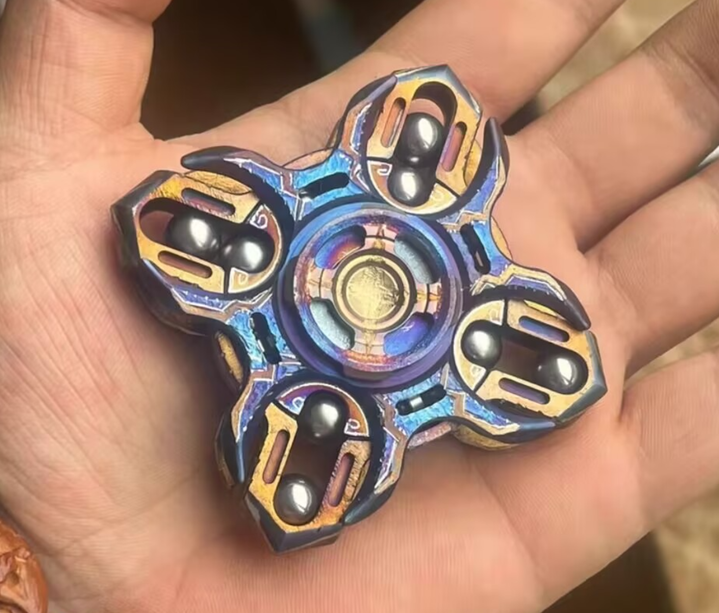 Tri-Layer Oracle Fidget Spinner - Titanium & Steel EDC
